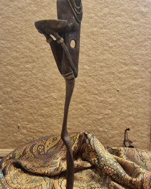 Statua in bronzo etnica africana - immagine 2